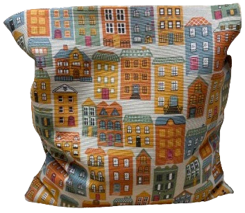 Špaldový polštářek DOMKY – 30x30 bez bylinky