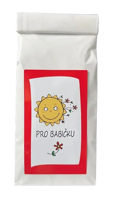Čaj - pro babičku – rozkvetlá zahrada